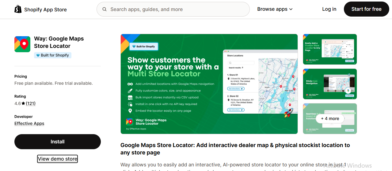 Way: Google Maps Store Locator
